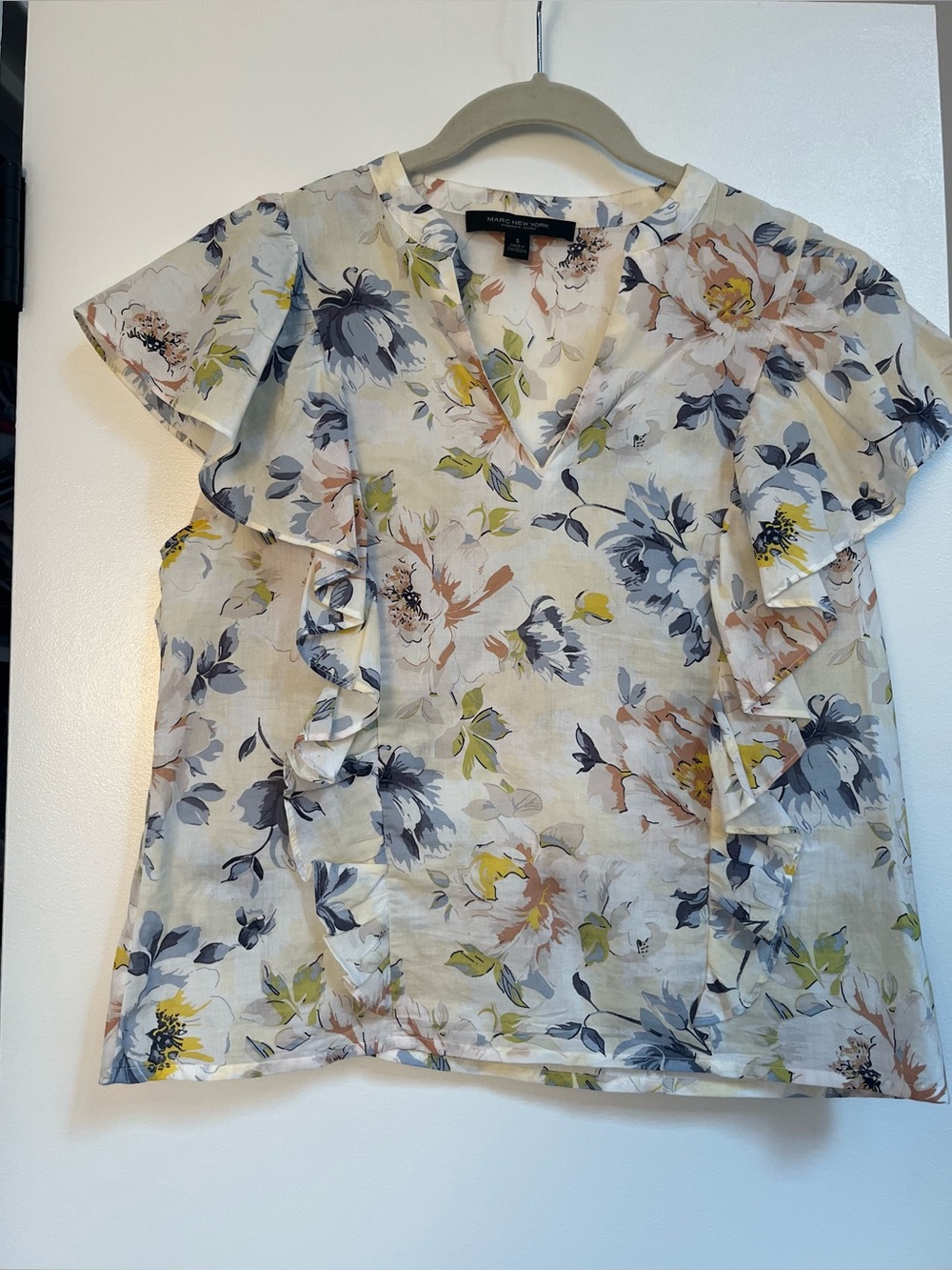 Floral Cotton Top, with ruffles